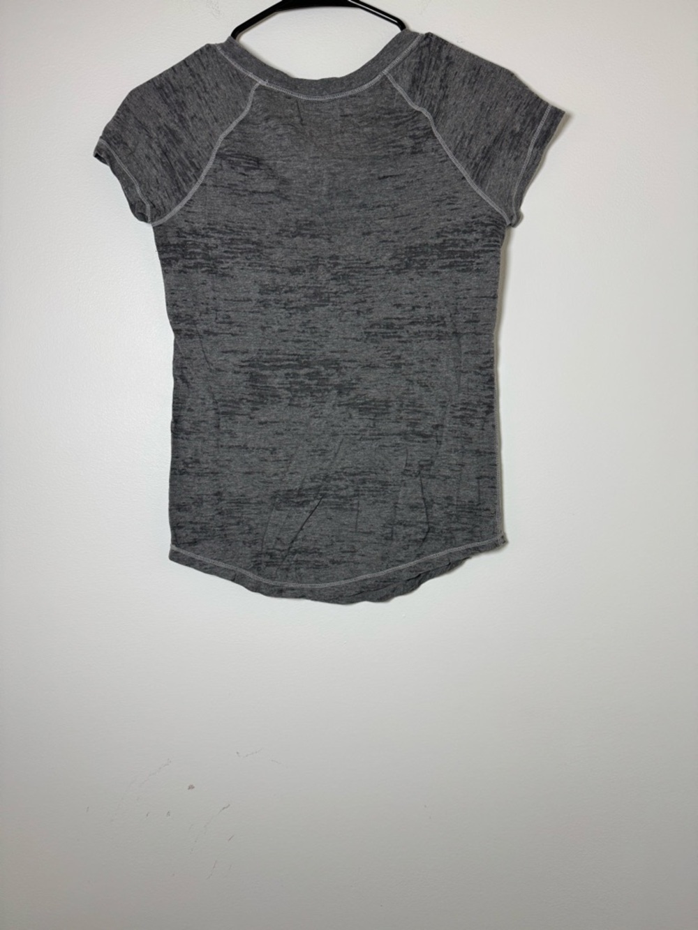 American Eagle Burnout V Neck Tee XS Gray Vintage Graphic Shirt - Picture 2 of 4